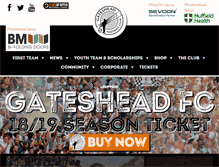 Tablet Screenshot of gateshead-fc.com